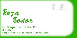 roza bodor business card